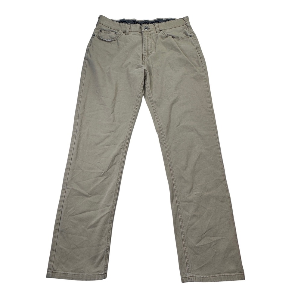 Iron Co Mens Chino Pants Hay‎ Khaki Straight Leg Cotton Stretch 32x30 Preppy